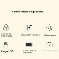 Lámpara De Noche Para Niños Lámpara De Escritorio Con Sensor Táctil Y Enchufe USB Protección Ocular 3 Modos De Ajuste Luz Fina Para Lectura Y Decoración - details 2