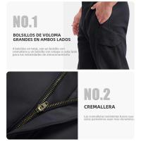 TACVASEN Pantalones De Trabajo De Piel De Ciervo Suave Para Hombre Invierno Impermeables Con Forro De Poliéster Y Spandex Multiple Bolsillos Para Acampar Senderismo Exteriores - details 5