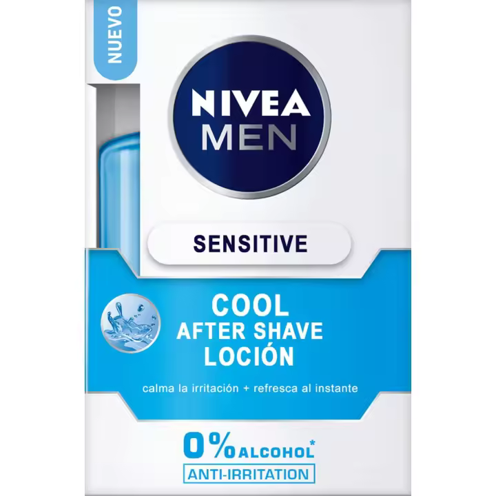 NIVEA MEN after shave loción Sensitive Cool 0% alcohol frasco 100 ml - 1