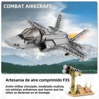 Bloques De Construcción De Avión Militar F35 Lightning II 646pcs Juguete Educativo Para Niños Mayores De 3 Años Regalo Ideal - details 1