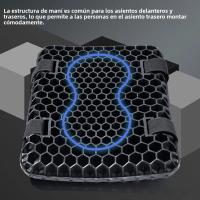 Almohadilla De Silla De Motocicleta Honeycomb Gel Con Telas De Malla 3D Absorbedor De Choque Alivio De Presión Transpirable - details 15