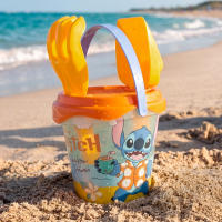 Stitch - Set de playa infantil, cubo de playa con pala y rastrillo, poncho infantil Stitch , juguete de playa, a partir de 18 meses, moldes de arena - details 6