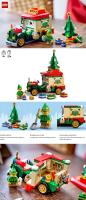 LEGO 40746 Camión de Reparto de Papá Noel de Juguete, Maqueta Colorida para Exponer con Árbol de Navidad, Regalos y Adornos Navideños Niños y Niñas de 8+ Años - details 0