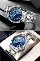 Reloj De Cuarzo Elegante Para Hombre MEGIR Estilo Simple Con Mostrador De Fecha Y Día Correa De Acero Inoxidable Caso De Aleación Reloj De Muñeca Para Mujeres Resistente Al Agua - details 1