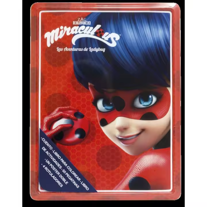 Libro MIRACULOUS LAS AVENTURAS DE LADYBUG CAJA METALICA Editorial PLANETA JUNIOR - 1