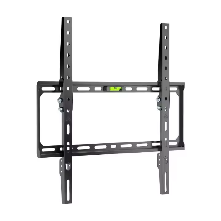 AISENS WT75T-391 - Soporte de Pared Eco para Monitor / TV Televisor LED, LCD, OLED Plano o Curvado Curvo de 32" - 75" / 32 a 75 Pulgadas VESA 400x400mm | Incluye Nivelador | Fabricado en Acero Aleado | Inclinable | Montaje en Pared | Carga Máxima: 45kg - 1