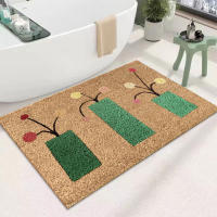 Alfombra De Puerta No Eslipiente Para Verano 40x60cm Decorativa Con Diseño deBienvenida Alfombra De Baño Y Entrada De Bajo Perfil - details 1