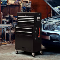 AREBOS Carro de Herramientas - Carro de Taller - 9 Cajones - 2 Ruedas Fijas y 2 Pivotantes con Freno - details 10