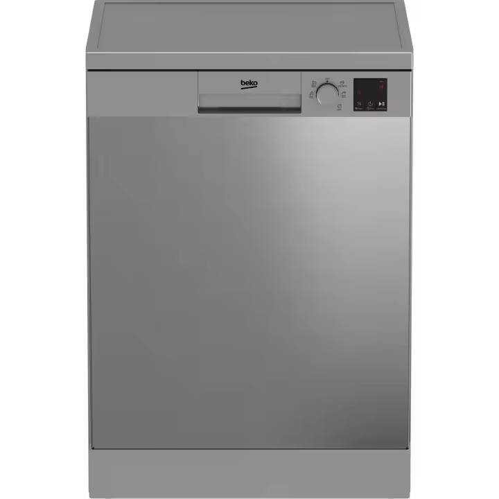 Beko - Lavavajillas 60 cm modelo DVN05320X con capacidad para 13 cubiertos, clase energética E, consumo de solo 12,9 L de agua por ciclo y funcionamiento silencioso a 49 dB, ideal para cocina moderna y eficiente - 1
