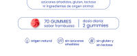 Jelly Pills Gominolas Citrato de Magnesio puro 180mg + Vitamina B6 - alta dosis 90mg por gummy - 70 Gummies Veganas - Sin Azúcares Añadidos - Frutos del bosque Natural - Cansancio Músculos y Hueso - details 3