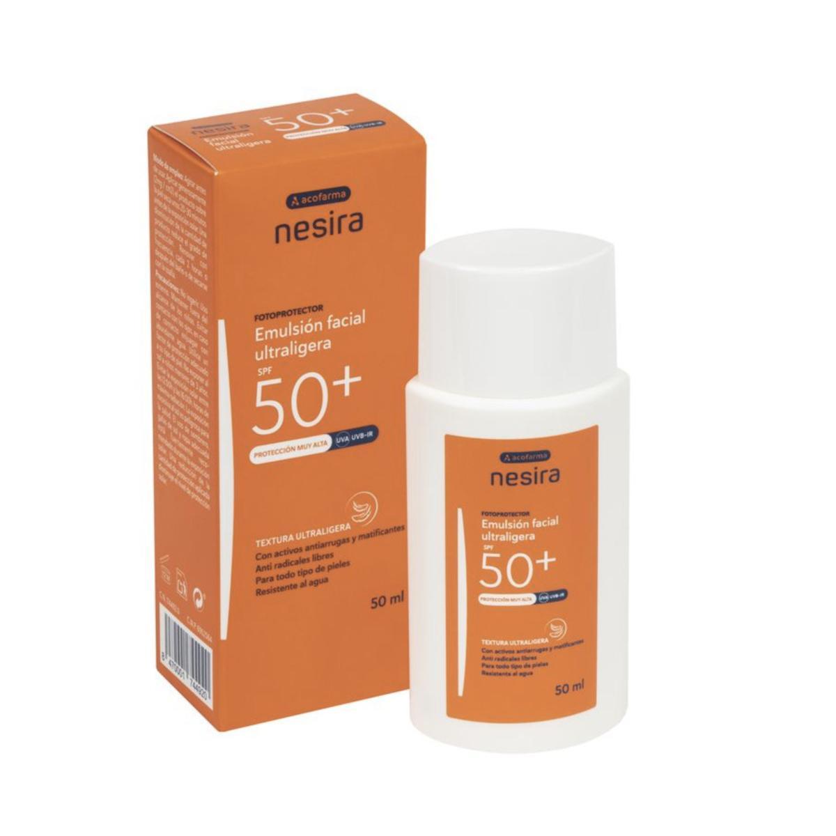 Nesira Emulsión facial Ultraligera SPF50+ 50ml ACOFARMA