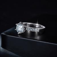 Anillo De Compromiso Para Mujer 2CT Moissanita S925 Plata Hipoalergénica Joyería Regalo Boda Solitario Diamante Clásico Redondo - details 3