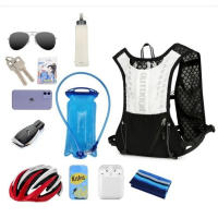 Chaleco De Hidratación Para Correr Impermeable Con Botella De Agua Bolsa De Día Para Senderismo Y Senderismo Transpirable - details 2