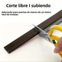 1pc 100CM Almohadilla De Sellado Para Puerta Banda Inferior Autoadhesiva Antipolvo Y Aislante Acústico Material De Goma - details 3