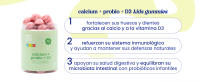 Jelly Pills Gominolas de Calcio Niños + Vitaminas D3 y K2 + Probióticos - 70 Gummies Veganas para 2 meses - Sin Azúcares Añadidos - Sabor Fresa Natural - Para Crecimiento y Huesos - details 1