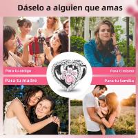Encantos De Viaje Para Café Plata Charms Para Perros Y Gatos Corazón De Cuentas Adecuados Para Pulsera Original DIY Tendencia Clásica Vintage Romántica - details 89