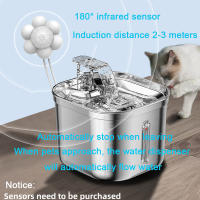 Fuente de acero inoxidable con marca de agua para gatos, dispensador automático de agua, filtro con Sensor, bomba Ultra silenciosa - detalles 6