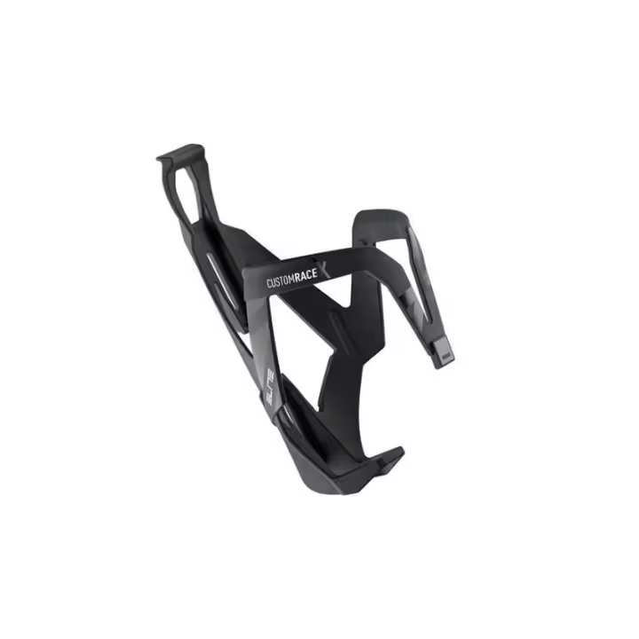 Elite - Portabidón Custom Race X para bicicleta de ciclismo, ultra ligero de 29 g, fibra de vidrio reforzado, ajuste seguro con elastómero, diámetro 74 mm, acabado negro mate - 1