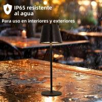 Lámpara De Escritorio LED Táctil Recargable 3 Colores Ajustable Para Dormitorio Sala De Estar Bar Comida Lectura Iluminación - details 4