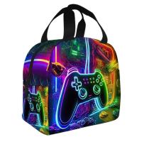 Bolsa De Almuerzo Portátil Para Niños Con GamePad Diseño De Dibujos Animados 2D Aislante Térmico Regalo Ideal Para Niños Y Niñas - details 1