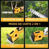 Podadora De Arbustos Inalámbrica De Mano 2 En 1 1500RPM Para Jardín Y Césped Compatible Con Batería DE-Walt 20V MAX - details 1