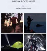 Lámpara Frontal LED 9 Luces Con Sensor De Movimiento Recargable USB Portátil Para Pesca Camping Y Actividades Al Aire Libre - details 10