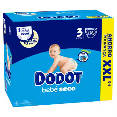 Pañales Dodot Talla 3 Mega Box XXL 176 Uds – Máxima Protección y Ahorro para el Día a Día Dodot - 1