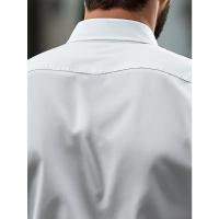 Camisa De Hombre 2025 Nueva Marca Color Sólido Manga Larga Estilo Casual Para Todas Las Estaciones Cierre Único Poliéster - details 10