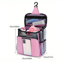 Bolsa De Viaje Portátil Con Bolsillo Para Teléfono Y Tapa Impermeable Bolsa De Ducha De Secado Rápido Para Baño Para Mujeres - details 3