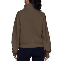 Nueva Sudadera De Mujer Con Capucha Cuello Erguido Otoño Invierno Color Sólido Fleece Manga Larga Bolsillos Cierre Media Pullover Suave - details 72