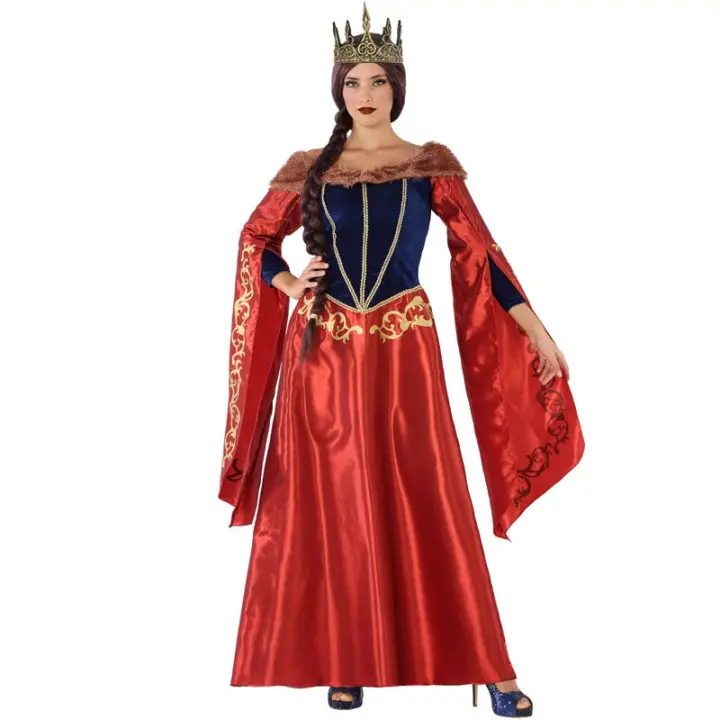Disfraz de Reina Medieval Roja para mujer Atosa - 1