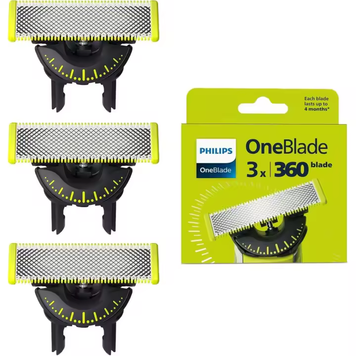 Cabezal de Reemplazo para Afeitadora Eléctrica Philips OneBlade/ Pack 3 - 1