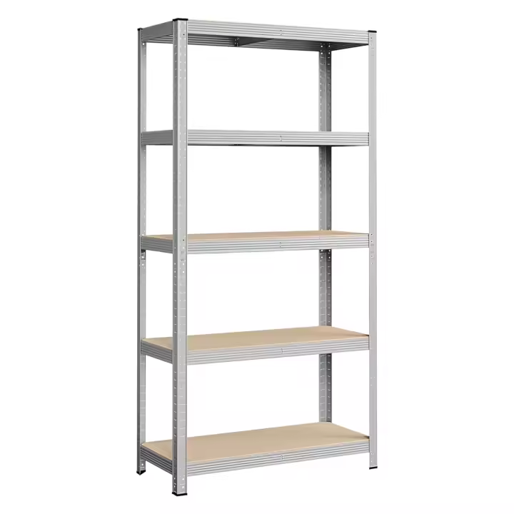 Estantería Mikomika con 5 Baldes - Capacidad de 875 kg, 183 cm de Altura, 91 cm de Ancho y 46 cm de Profundidad - Estructura de Acero Galvanizado, Perfecta para Cocina, Oficina, Garaje y Más (NAVE-001 2790 D1) - 1