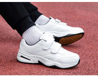 Zapatillas De Deporte Casuales Para Hombre Cuero Ajustable Con Hebilla Y Cierre Blanco Zapatillas Deportivas Masculinas Tenis - details 16