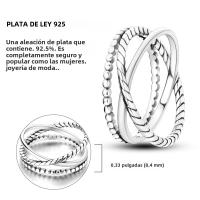 Anillo Anillo De Plata 925 Para Mujer Con Corazón Rosa Azul Sol Estrella Luna Crossover Anillo Ancho Joyería De Fiesta Regalo De Cumpleaños - details 13