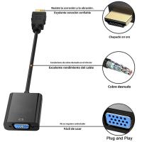 Cable Convertidor HD 1080P HDMI a VGA Con Audio Y Alimentación Para Tablet Laptop PC TV Adaptador HDMI Macho a VGA Hembra - details 4