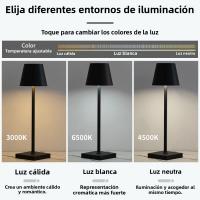 Lámpara De Mesa LED Nórdica Recargable Toque Dimmable Para Decoración De Habitación Comedor Café Estilo Moderno Con Luz De Lectura Y Ambiente - details 2