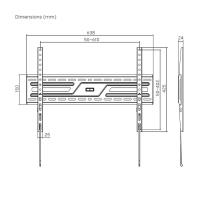 AISENS WT86F-313 - Soporte de Pared Eco Ultra Delgado para Monitor / TV Televisor Plano o Curvado Curvo LCD, LED OLED de 37" - 86" VESA 600x400mm | Incluye Nivelador | Fabricado en Acero Aleado | De 37 a 86 Pulgadas | Montaje en Pared | Carga Máxima: 75Kg - details 1