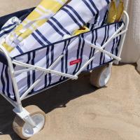 Flamingueo Carro Playa Plegable con Ruedas Giro 360º y Frenos Incorporados Bolsa Para Protección Doble Posavasos Poliéster 83 x 50 x 93 cm - details 2