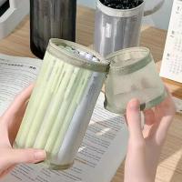 Bolsa De Almacenamiento Portátil Para Brochas De Maquillaje Grande Capacidad Doble Uso Con Estuche De Viaje Y Soporte De Pie - details 6