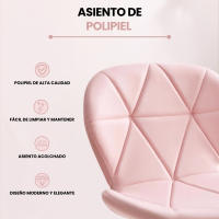 LUTODY - Silla de oficina, Silla escritorio juvenil, Silla Gaming, Silla giratoria 360º, Ergonómica, Asiento de polipiel, Regulable, Estilo nórdico, Para despacho y hogar - details 1
