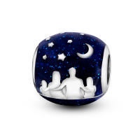 Colgante De Gato Luna Estrella En Plata Para Mujer Pendiente De Earphone Dangle Joyería De Moda DIY Regalo Bangle Bracelet Fit - details 48