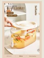 Hervidor De Agua Fría Para Camping De Verano Con Limón Té De Frutas Té De Flores Con Grifo Kettle De Aire Acondicionado De Crema 4L - details 9