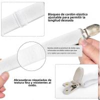 Clip Para Cama Ajustable De 12 Piezas Gancho Elástico Antideslizante Para Fundas De Sábanas Y Edredones Negro/Blanco - details 2