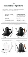 Hervidor Eléctrico Inteligente 1000ML Con Control De Temperatura Protección De Apagado Automático Y Boil-Dry En Acero Inoxidable Para Café Por Encima - details 22