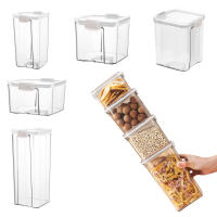 Contenedor De Alimentos Airtight Con Tapa Organizador De Armario Dispensador De Cereal Caja De Almacenamiento De Cocina Ecológico De Plástico PC Capacidad De 150ml - details 17