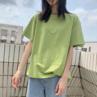 Camiseta De Algodón Y2K Para Mujer Estilo Gótico Básico En 6 Colores Sólidos Camiseta Casual De Manga Corta Apparel De Calle - details 3