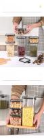 Juego De 5 Jars De Almacenamiento De Alimentos Sellados En Plástico Transparente Organizador De Cocina Multigrano Piletas Pilaables Resistentes a La Humedad Y La Humedad Para Granos Secos - details 2