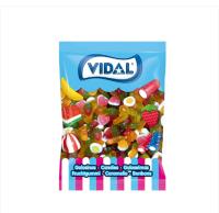 VIDAL Fab Mix bolsa de 1Kg aprox 386 uds brillo Compuesto por una gran variedad de piezas y sabores como osos, moras, botellas, huevos fritos... tamaño mini sabor a Fresa, naranja y tutti sin gluten sin grasa sabor original Vidal garantizado - details 2