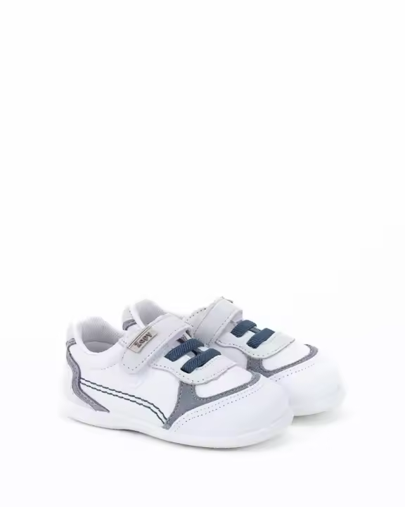 Deportivas Zapyflex respetuosas bebé blanco-jeans - 1